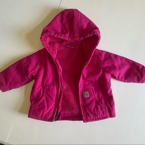 Carhartt hooded 6m pink winter coat